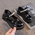 thumbnail image 6 of Bxsruta Girls Mary Janes Shoes Pearl Bowknot Flat Heels Princess Dress Shoes for Kids, 6 of 8