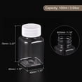 thumbnail image 2 of Uxcell 100ml Plastic Reagent Bottles Empty Square Containers with Screw Cap Clear, 12 Count, 2 of 5