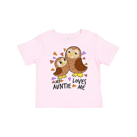 

Inktastic My Auntie Loves Me- Cute Owl Family Boys or Girls Toddler T-Shirt