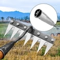 thumbnail image 3 of Gardenia Iron Weeding Rake, Iron Rake 2.0, 5/6/7/8 Teeth Carbon Steel Garden Weeder Rakes, Weeding Rakes for Dethatching, Gardening and Backyard Lawn Loosening Weed Tools (7 Tooth), 3 of 8