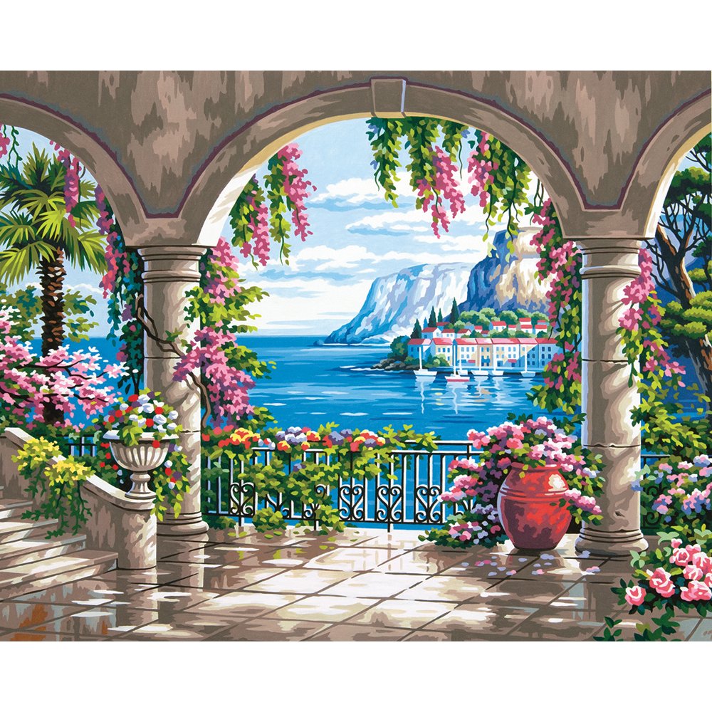 Paint Works Paint By Number Kit 16"X20" Floral Patio