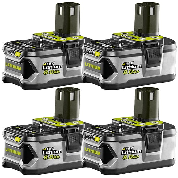 4X For RYOBI P108 18V 8.0Ah 18 Volt One  Plus High Capacity Lithium-ion Battery
