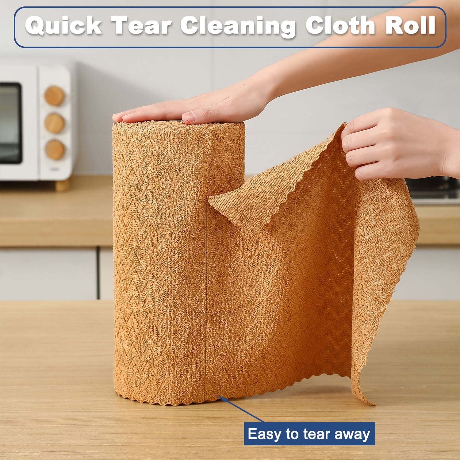 Beartech Microfiber Cleaning Cloth Roll,80 Pack Cleaning Towels,Lint Free Rags Paper Towels & Tear Away Reusable Towels,Washable Shop Rags wipe Cloth,Wash Cloths Dish Rags for Car Kitchen Window