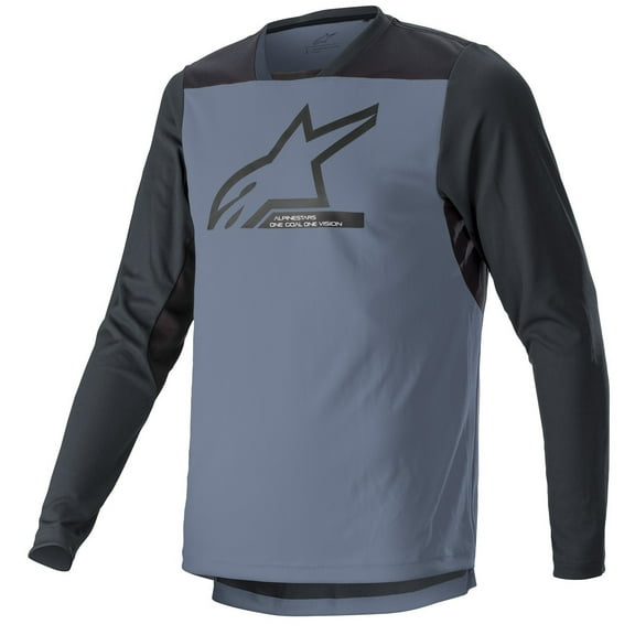 Alpinestars Drop 6.0 V2 Mens LS MTB Mountain Bike Jersey Black/Gray MD