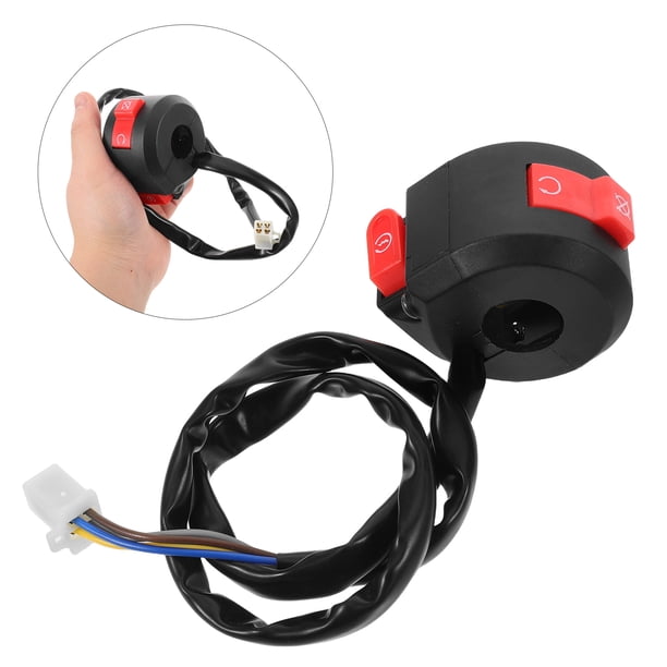 Nestingho Interruptor Multifunción Para Manillar De Motocicleta Compatible Con Pit Bike Y Atv Color Negro
