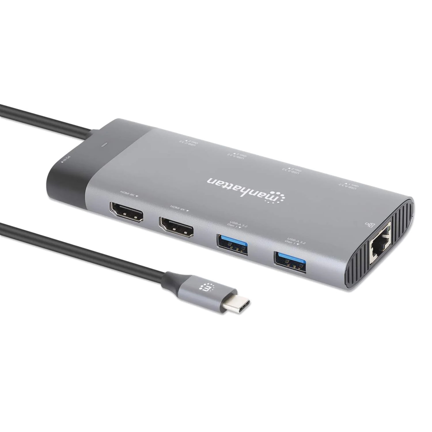 Manhattan USB-C PD 10-in-1 Dual Monitor 8K Docking Station 130714