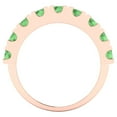 thumbnail image 5 of 1.53 ctw Wedding Band for Women - 18K Rose Gold Simulated Green Diamond Stackable Eternity Ring, 5 of 6