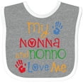 thumbnail image 3 of Inktastic My Nonna and Nonno Love Me Grandchild Boys or Girls Baby Bib, 3 of 4