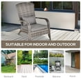 thumbnail image 6 of Outsunny Patio Wicker Adirondack Chair with Soft Cushions, Gray, 6 of 9