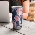 thumbnail image 4 of 20 Oz Pioneer Flower Coffee Tumbler Double Wall Insulated Stainless Steel Water Bottle | Metal Reusable Thermoses Flask with Cup Cap | Leak & Sweat Proof with Anti-Dust Lid, 4 of 7