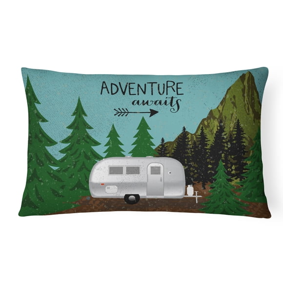 Carolines Treasures VHA3022PW1216 Airstream Camper Adventure Awaits Canvas Fabric Decorative Pillow