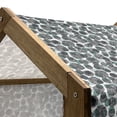 thumbnail image 5 of Leaves Pet House, Dotted Background with Foliage Pattern with Black Stripes Nature, Outdoor & Indoor Portable Dog Kennel with Pillow and Cover, 5 Sizes, Pale Green Slate Blue, by Ambesonne, 5 of 5
