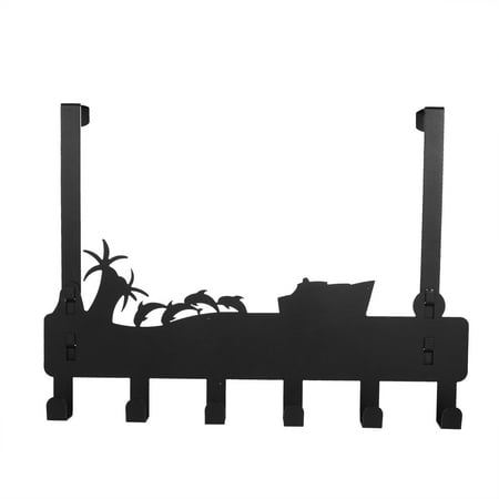 

HOMEMAXS Metal Punch Free Storage Rack Hanging Hooks Rack No Hole Back Door Rack