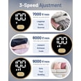 thumbnail image 4 of WarmH  Fabric Shaver, Rechargeable Lint Remover, Electric Portable Sweater Defuzzer with 3 Speeds, 6 Leaf Blades, Digital LED Display, Remove Pilling for Clothes, Furniture, Sweater, Couch, Blanket, 4 of 16