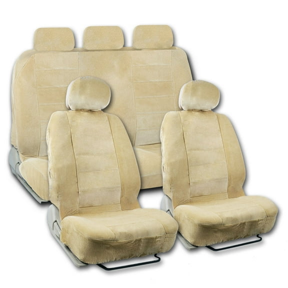 BDK Encore Extra Large Car Seat Covers,, 9 Pieces, Front and Rear Full Set, Low Back