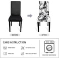 thumbnail image 5 of Chair Covers for Dining Room Set of 4, Spandex Stretch Dining Room Chair Cover, Removable Washable Kitchen Parsons Chair Covers Seat Slipcovers, Black Marble, 5 of 6