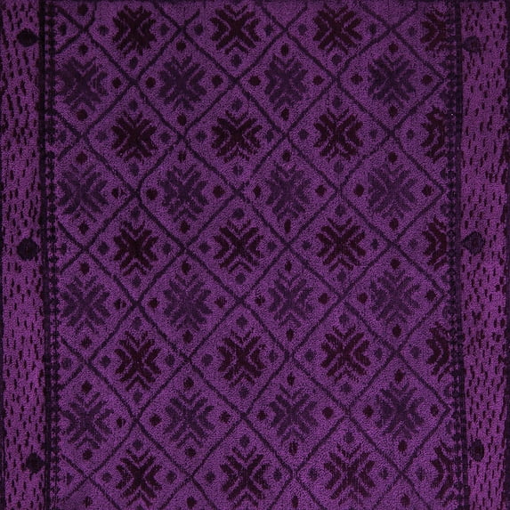 Ahgly Company Indoor Square Abstract Pink Modern Area Rugs, 5' Square