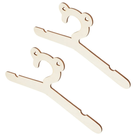 HINTRMENT Cute Hangers Wooden Hangers Baby Clothes 2Pcs 11.8X4.1In