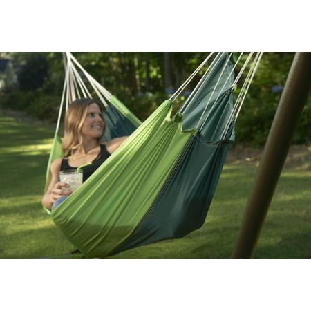 Nylon Hammock in a Bag - Two Tone Green - Max Capacity 300 lbs