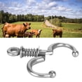 thumbnail image 7 of ABCISI Bull Nose Ring, 4.7x2.8 Inch Stainless Steel Spring Cow Nose Clamp Clip, Traction Cow Nose Ring for Farm Animals Equipment Accessory,  Farmer & Vet Essential, 7 of 7
