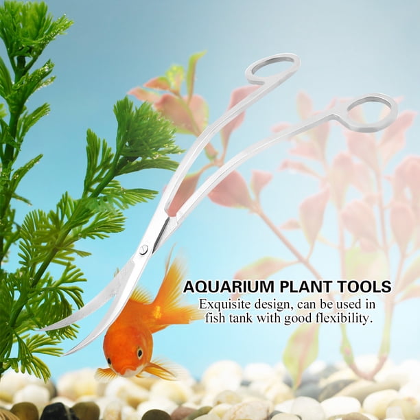 Tijeras De Acero Inoxidable Para Plantas De Acuario, Herramienta De Recorte De Plantas De Agua Para Peceras, Tijeras Onduladas