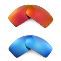 New Walleva Polarized Ice Blue Fire Red Replacement Lenses For Oakley Gascan Sunglasses