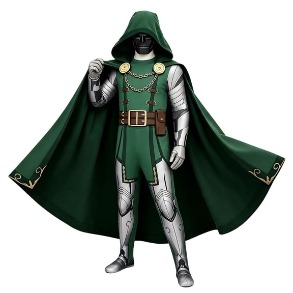 Doctor Doom Halloween Costume for Cosplay Outfit Movies Character Role Play Dress Up Suit Fancy Party Clothes Outfit Set for Birthday Carnival A086 150