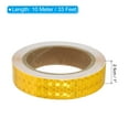 thumbnail image 2 of Uxcell 1 Roll Reflective Tape Waterproof Reflective Tape Warning Safety Tape Reflector for Trucks Cars Yellow 1 inch x 33ft, 2 of 7