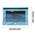 Pencil Pouch for 3 Ring Binder, Binder Pencil Case with Zipper, Clear