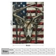 thumbnail image 4 of Chilfamy  Deer Camo American Flag Throw Blanket Warm Ultra-Soft Micro Blanket for Bed Couch Living Room Decoration White, 4 of 6