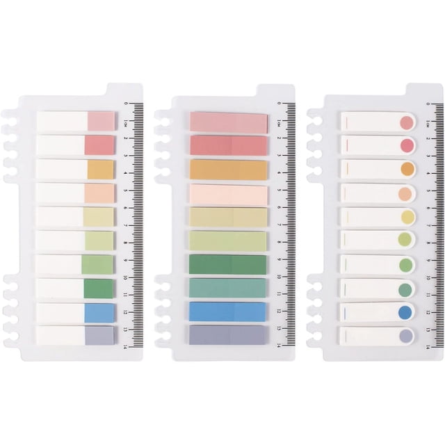 Index Tabs, Colorful Sticky Tab For Books, Writable & Repositionable File Flags For Office, 200Pcs/Pack 3Packs, Note Page Marker, Book Labels, Color Coding For Home School Use, Vintage Design