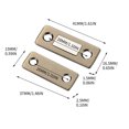thumbnail image 3 of 4mm Thin Magnetic Sliding Door Catch - Stainless Steel Cabinet Door Magnet with Adhesive & Screws for Wardrobe, Cupboard, Drawer,case - 1 Pack, 3 of 3