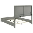 thumbnail image 3 of Ivon Queen Size Bed, 3D Embossed LED Headboard, Gray Solid Hardwood, 3 of 5