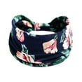 thumbnail image 2 of Helii Women Wide Floral Headband Vintage Boho Elastic Hair Band Non Slip Stretchy Headbands for Yoga Running Workout Sweat Wicking Hair Accessories C,One Size, 2 of 4