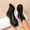 Black, variant on Women Round Toe Platform Ankle Boots, Back Zipper Leather Short Booties, Lug Sole Chelsea Boots, Fashion Casual Shoes Black 5.5(36)