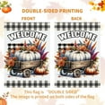 thumbnail image 4 of Fall Garden Flag 12x18 Inch Welcome Pumpkin Cart Yard Flag Double Sided Seasonal House Flag Autumn Plaid Outdoor Thanksgiving & Halloween Décor for Porch Patio Lawn Farmhouse Garden, 4 of 6