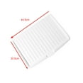 thumbnail image 2 of White Kitchen Drying Tray Dish Rack Organizer Rectangular Fruit Vegetable Drainer Plastic Countertop Storage Mat 17.6 X 12.2 Inches Heavy Duty Easy Clean Multi Use, 2 of 4