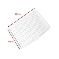 Dish Drying Mat,Plastic Dish Drainer Board,Drying Rack Tray,Draining Plate Strainer Mat with Side Drop,17.6x12.2 Slope Diversion Drainboard for Dish Rack Kitchen Counter