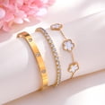 thumbnail image 4 of Juego de joyería MPRAINBOW chapado en oro de 18K, 3 pulseras, 4 of 6