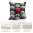 thumbnail image 4 of Orinice  Red and Black Throw Pillow Cushion Cover, Happiness in Sadness Art Rainy Stormy Day Umbrellas Photo, Decorative Square Accent Pillow Case,  White, 4 of 5