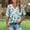 A_ Mint Green, variant on V-Neck Button T-Shirt Loose Casual Short Sleeve Fashion Comfortable Top Lightweight Print Blouse for Women Casual Party Vacation All Season Wear Mint Green S