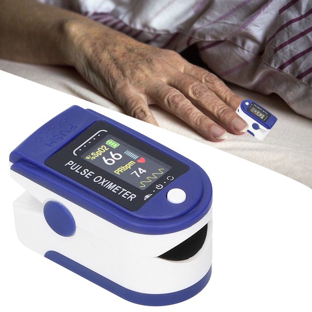 Monitor de ritmo cardíaco de saturación de oxígeno en sangre con pantalla LED en la yema del dedo con correa ANGGREK Otros