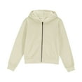 thumbnail image 2 of JUSLIO Girls Hoodie Athletic Zipper Hooded Sweatshirt Fall/Winter Pockets Long Sleeve Tops Sweatshirts Beige(4 Years）, 2 of 9