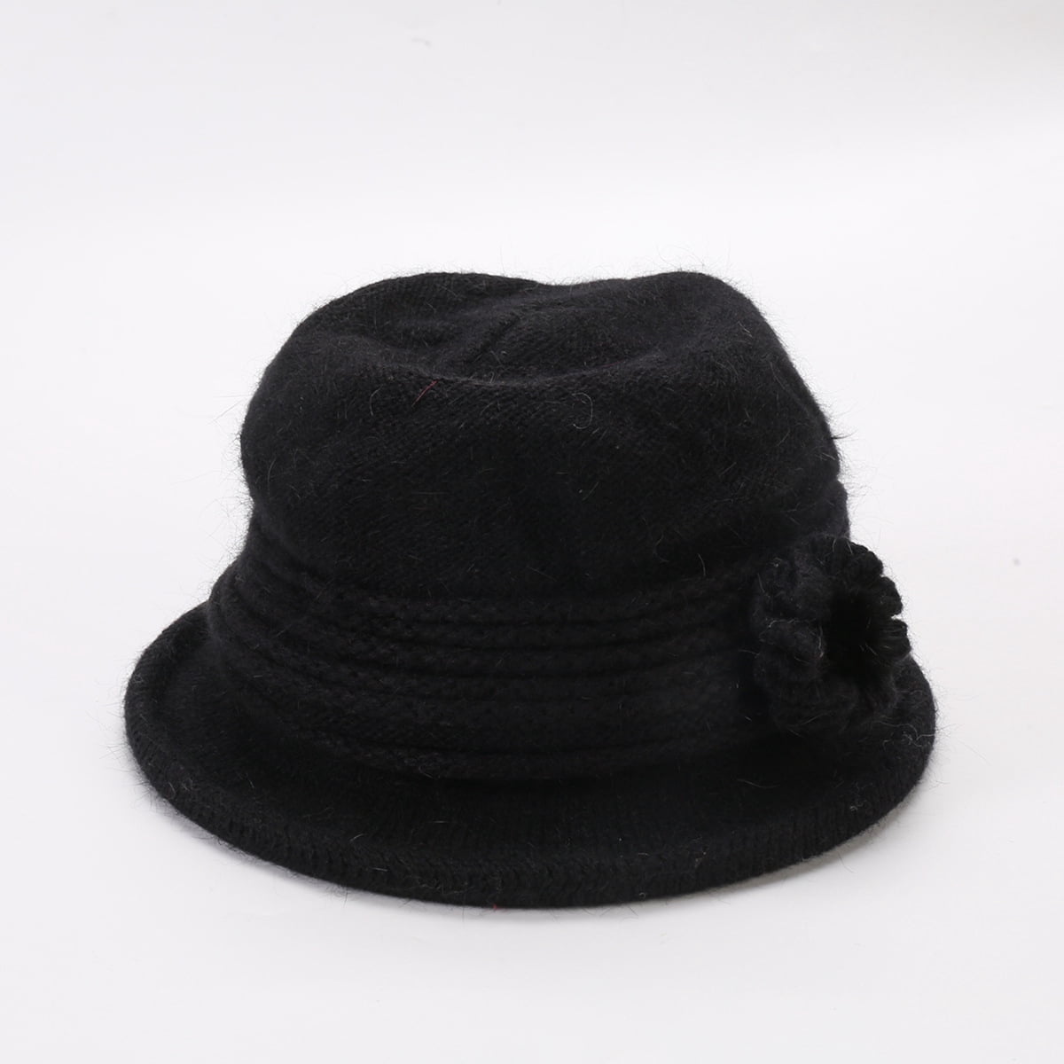 1813 Winter Knit 1920s Vintage Bucket Bowler Hat Round Brim Warm Hat Women Winter Knit 1920s Vintage Bucket Bowler Hat Round Brim  main image 4