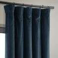 thumbnail image 6 of Half Price Drapes Signature Midnight Blue Velvet Blackout Curtains For Bedrooms (1 Panel), 50WX 108L, 6 of 12