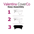 thumbnail image 4 of 2 Pack Black 8 Foot 30x96 Table Covers by Valentina CoverCo, 4 of 4