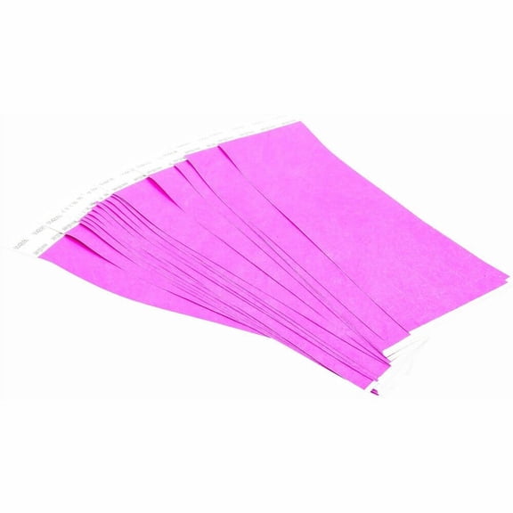 SICURIX Sequentially Numbered Security Wristbands, 3/4", Purple, Pack of 100
