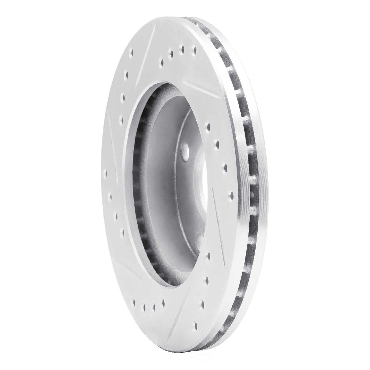 Dynamic Friction Company 631-54001L DFC Brake Rotor - Drilled And Slotted - Silver