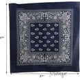 thumbnail image 5 of Motique Accessories Extra Large Paisley Bandana -27x27 inches - Set of 4 (Navy & Red), 5 of 6