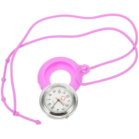LEORX 1pc Purple Nurse Round Watch - Pocket Hanging Watch For Nurses, Perfect Healthcare Professionals